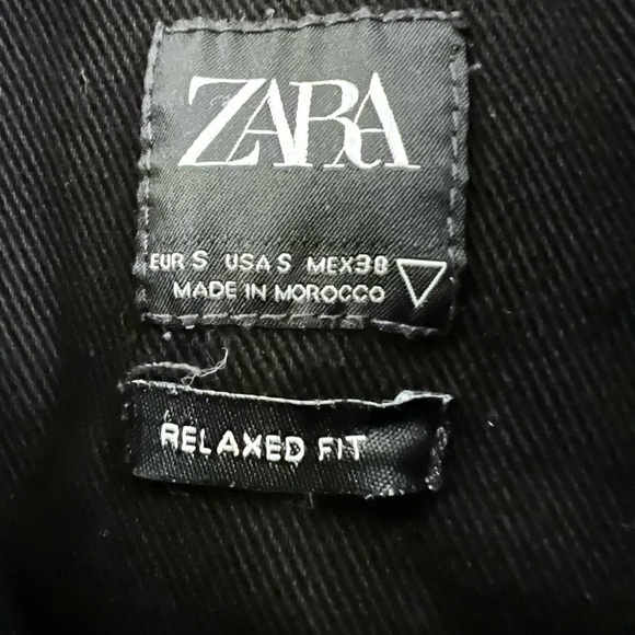 ZARA MAN RELAXED FIT DENIM JACKET EOTH BACK ART DETAIL. SIZE S - Picture 4 of 5